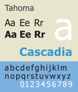 contoh font untuk CV (Tahoma)
