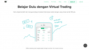 virtual trading pada stockbit