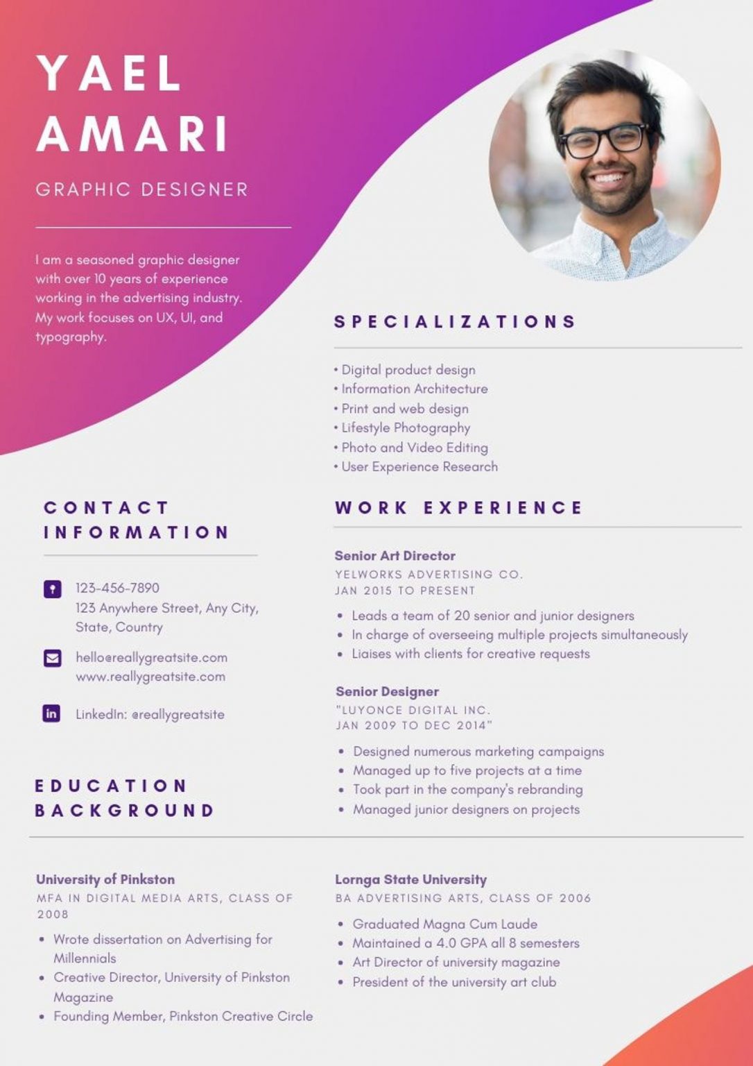 Contoh CV Desain Grafis yang Kreatif untuk Raih Pekerjaan Impian