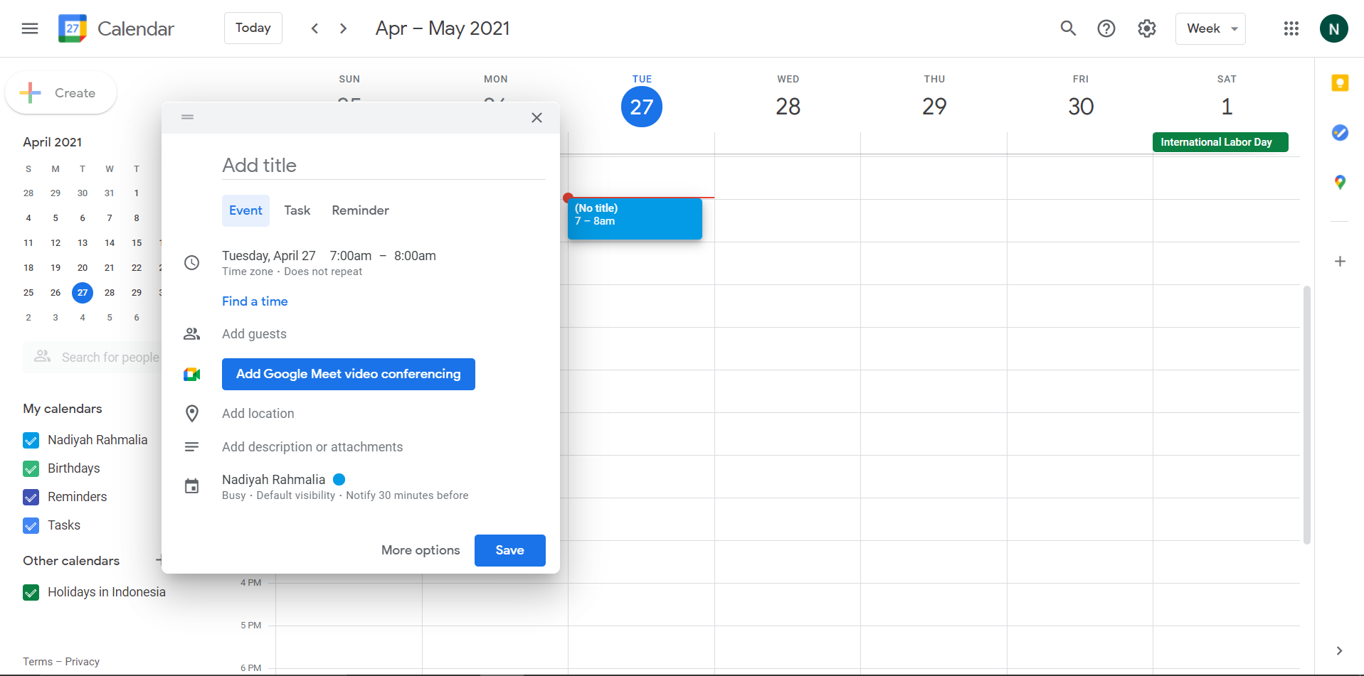 cara menggunakan google calendar
