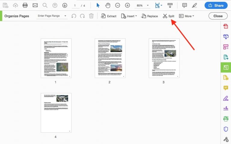 cara memisah file pdf