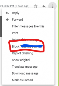 blokir email spam