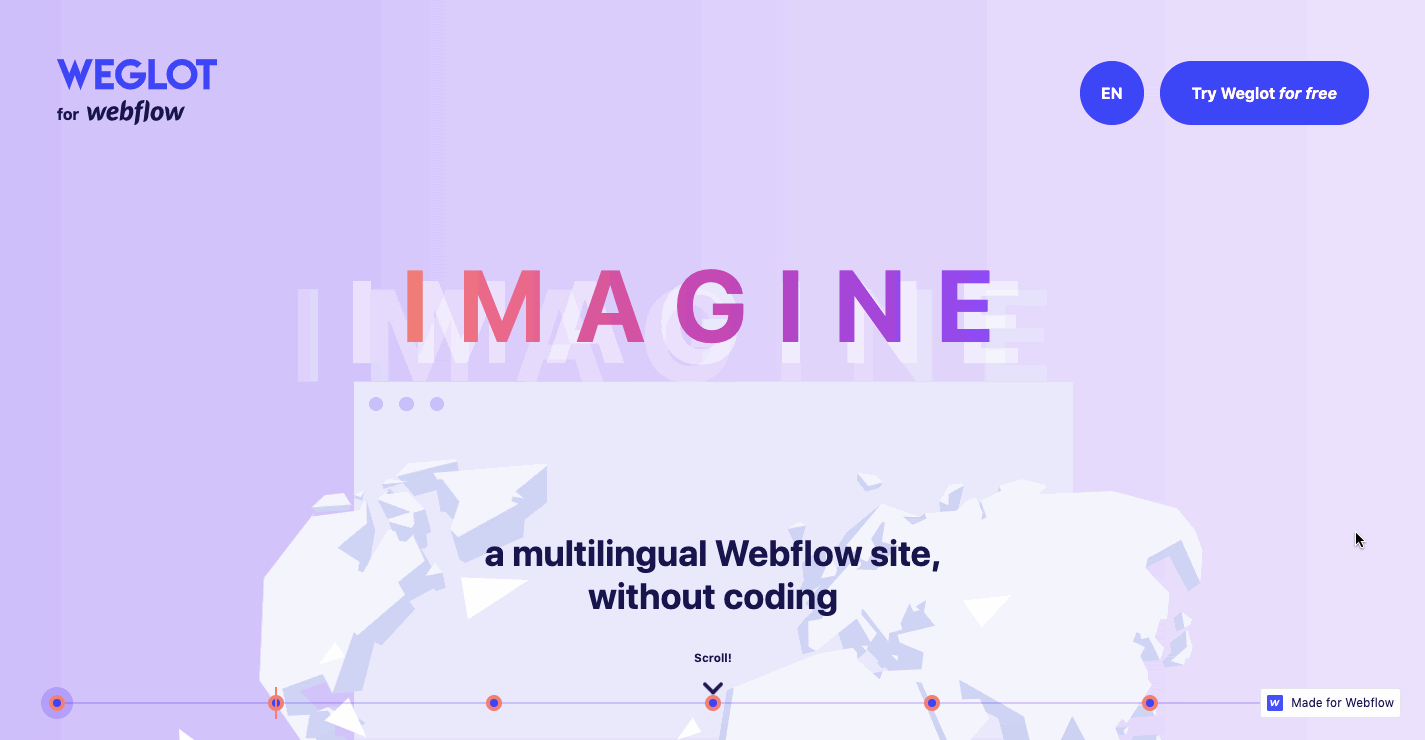 3. prediksi gaya visual situs yang naik daun tahun depan pengalaman scrolling unik webflow com