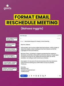 infografis cara menulis email reschedule meeting bahasa inggris