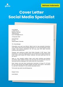 Cover Letter Social Media Specialist