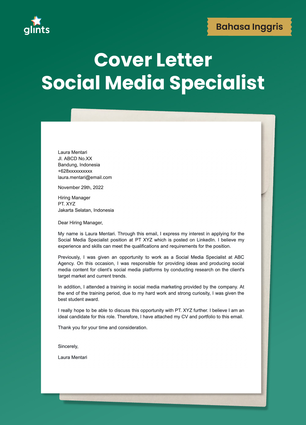 cover letter for resume social media