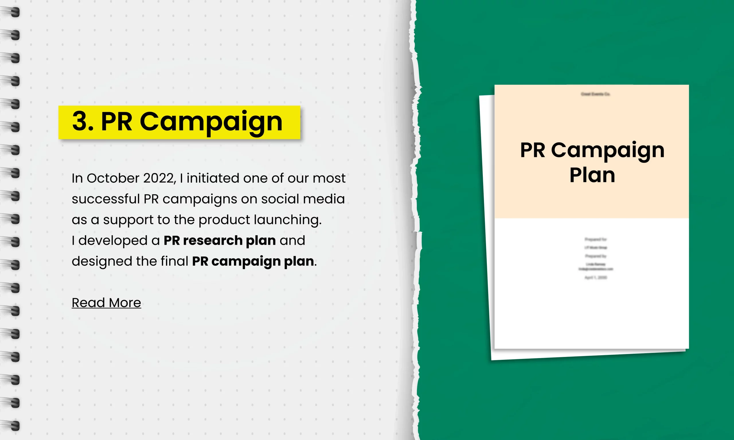 portofolio PR, contoh kampanye PR