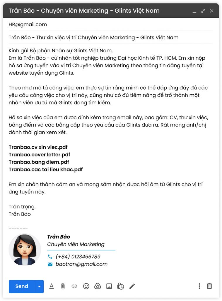 Cách Viết Mail Xin Việc Chinh Phục Nhà Tuyển Dụng - Glints Vietnam ...
