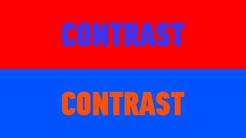 Nguyên tắc 4: Tính tương phản (Contrast)