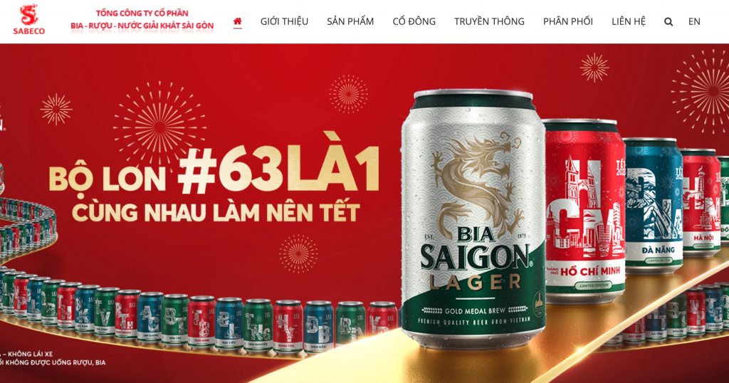 Sabeco thuộc top công ty F&B lớn nhất Việt Nam.